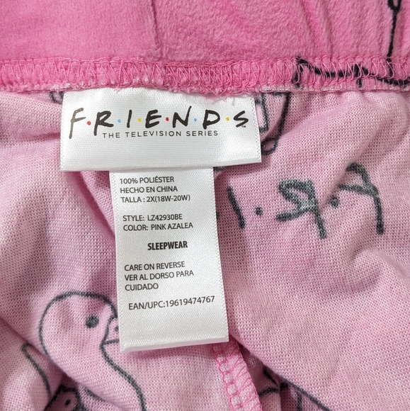 FRIENDS Women's Plus Size Super Soft Cozy Pajama Pants With Pockets, Size 2X NEW - Picture 5 of 8